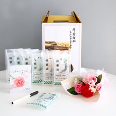 MORIANN 韓藥零用錢盒 + 補藥袋 40p + 花束 + 卡片明信片 + 簽字筆 套組, 混合顏色