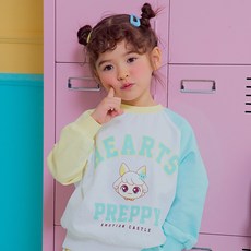 emotioncastle 女童用 奇妙萌可 甜甜蜜 學院風 獨特 拉格倫大學T恤