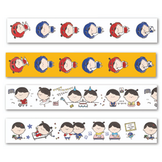 跆拳道文具跆拳道紙膠帶 4種, B, 1套