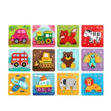 TOOKY TOY 迷你造型拼圖 12款, 1套