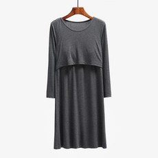 文字印花哺乳連身裙