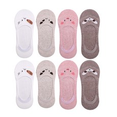 Doobalro 女性用雙層束帶動物農場隱形襪 8雙