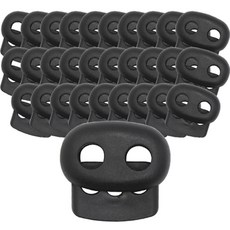 口罩衣物束繩調節扣 豬鼻型 束口袋型, 30個, 黑色的