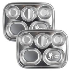 Kitchen U Little Tiger Kids 5 份餐盤, 單一顏色