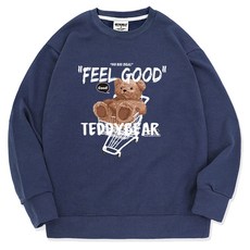 OTD 棉質刷毛毛圈Oversize版型購物車熊大學T