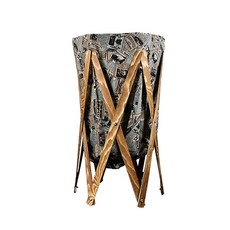 布料布料原木洗衣籃, 灰色圖案