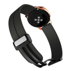 HAMATE Center Line 磁吸扣矽膠錶帶 22mm, 黑色