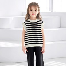 MARI N MORI 女童條紋夏季針織衫