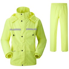 URBAN CAR 防水防風衣褲套裝, 黃色