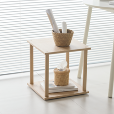 Deco Furniture Aaron 多用途室內收納層架 400, 天然木色, 2層