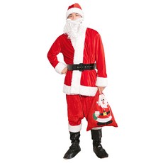 Durocharisma 男款質感天鵝絨聖誕老人造型套裝