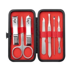 不鏽鋼指甲護理工具7件組 JWN-07B, 銀, 1套