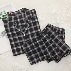 글램공감 여성용 베이직체크 셔츠형 원피스