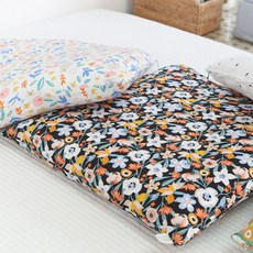 Re Life涼爽人造絲夏季坐墊套, 星花黑色