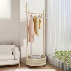 GAGU FEELING 鐵製迷你堅固單層圓形衣架 400, 白色