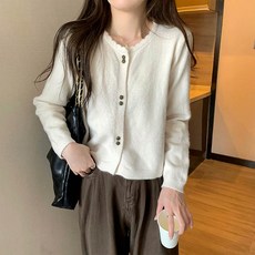 앤드스타일 여성용 벳느 더블 버튼 긴팔 니트 가디건 263391