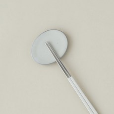 라운드앤플랫 로코리빙 바이림 수저받침, 라이트그레이, 1개