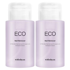 withshyan 大容量按壓式去光水, 2瓶, 200ml