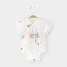 스타도어 유아용 상상친구들 풀스냅 반팔 바디수트