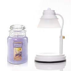 YANKee CANDLe 大尺寸 623g + 計時器蠟燭暖燈組, 1套, 檸檬薰衣草