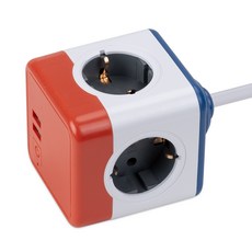 chunha PowerCube V2 4孔 USB 延長線 特別版, MIX COLOR(混合色), 150cm, 1個