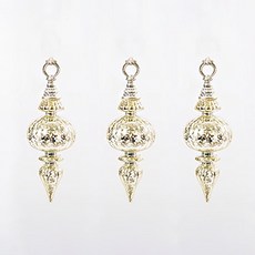 Marsh Marigold 聖誕復古水滴裝飾品 3入組, 金色(A款)