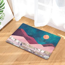 The Flow 暖色調太陽風景插畫防滑地墊, 13, 1個