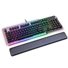 thermaltake Argent K5 RGB Cherry MX Blue 遊戲鍵盤, 銀色, GKB-KB5, 青軸