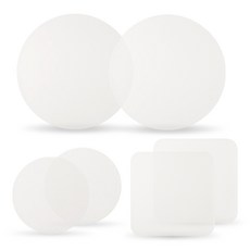 FLaITO 矽膠密封圓形保鮮蓋 15cm 2入+方形款 M號 2入+圓形款 L號 25cm 2入, 1套