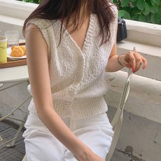 Paperments 爆米花V領無袖背心 10448