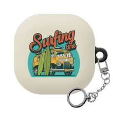 몬드몬드 썸머 패치 갤럭시 버즈 프로 / 버즈 라이브 하드 케이스 + 키링, 001, 1개