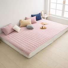 Bella貂皮超細纖維冬季家庭床墊, 粉色