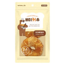 네츄럴랩 강아지 베이커 츄 간식 치킨 베이글 M, 혼합맛(닭가슴살/우피), 120g, 1개