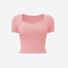 Dasadotcom 女款短袖運動健身瑜珈短版上衣