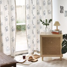 앤로즈 純亞麻窗簾, 自然色 + 深灰色