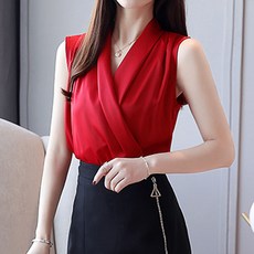 peilit 女款無袖領飾襯衫