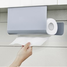 莫莫工作室 磁吸式廚房紙巾架 多功能收納架 大尺寸, 都會灰, 1個