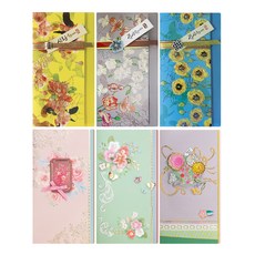 From&To 花朵零用錢信封6件組 FB210FB228-456, 混合顏色, 1套