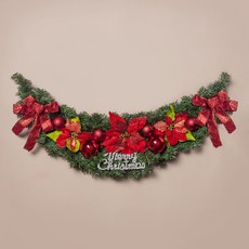 紅色聖誕花環, 混合色, 120cm