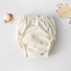 엠케이 아동용 크림패턴 배변훈련팬티, 우유병