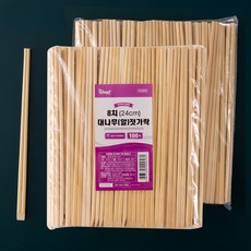 리빙웰 프리미엄 대나무 알 젓가락 24cm, 100개입, 2개