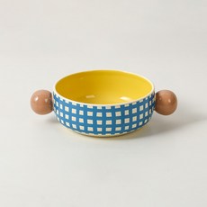 PASTEL PET 寵物圓形手柄陶瓷餐具 FREE(22 x 5.6 cm), 藍色, 1個