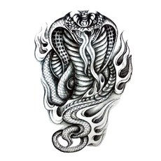 紋身貼紙 120*190mm, 單色, 1個