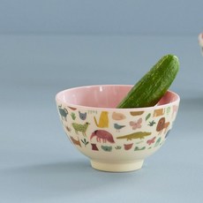 rice 幼兒飯碗, 1個, 動物園粉紅色