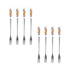 Bloom at home 印花長柄點心叉, 混色, 8個