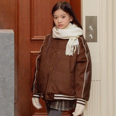 SMTWO 兒童毛呢棒球外套