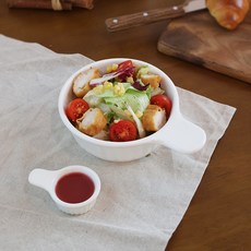 ROYAL BODEN 圓形把手小碟+醬料碗, 白色, 1組