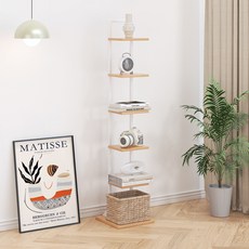 소하임 인테리어 스탠딩 선반, 화이트, 6단 화이트, 6단