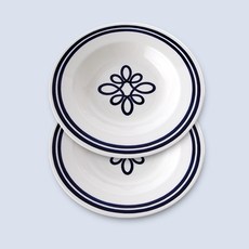 韓國 ZEN 藍調音符 陶瓷湯碗 24cm, 2個, 混合顏色