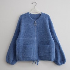 이얀 보들보들 집업 털 임산부 외투 가디건